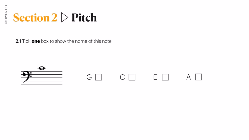 pitch and clefs questions