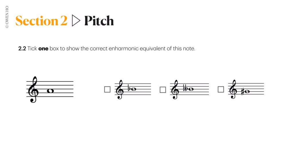 enharmonic equivalent question