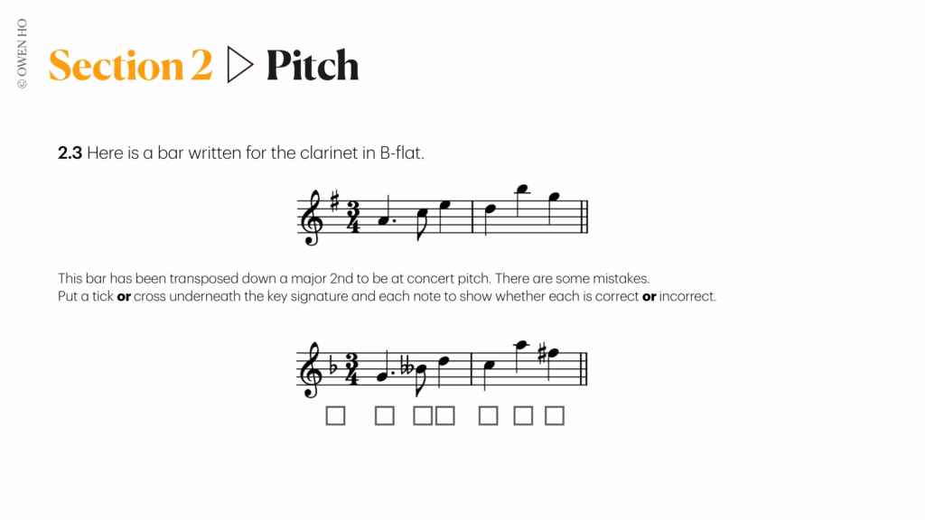 transposing question