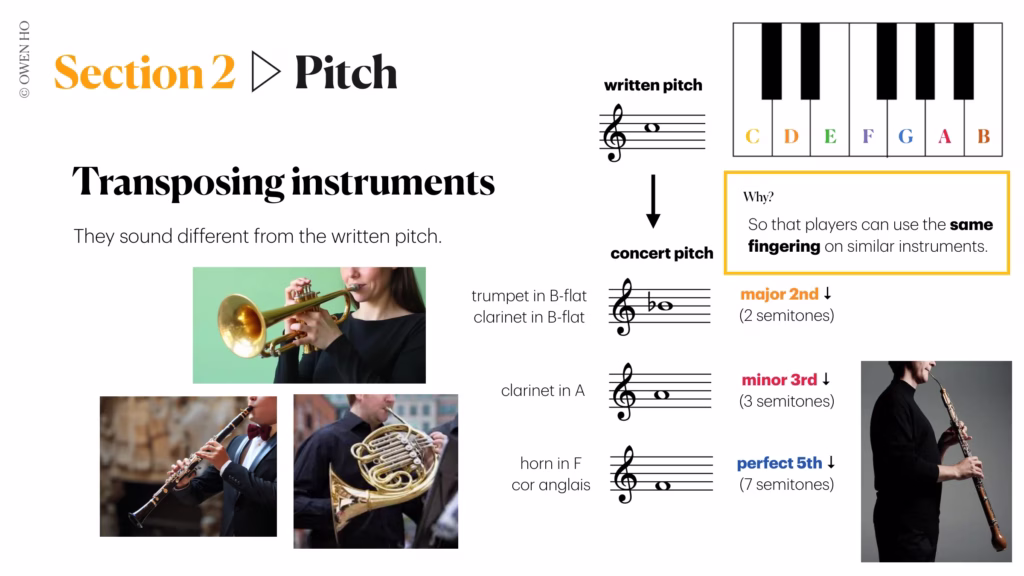 transposing instruments