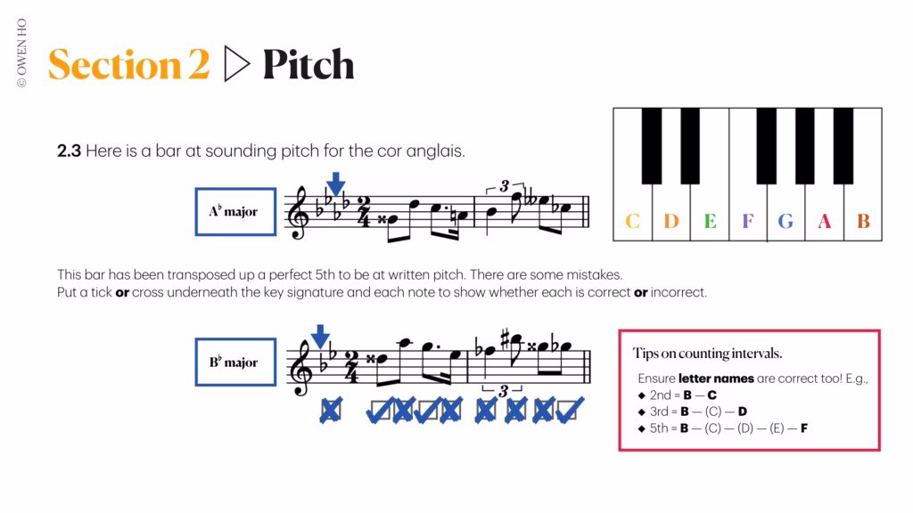 transposing instrument question