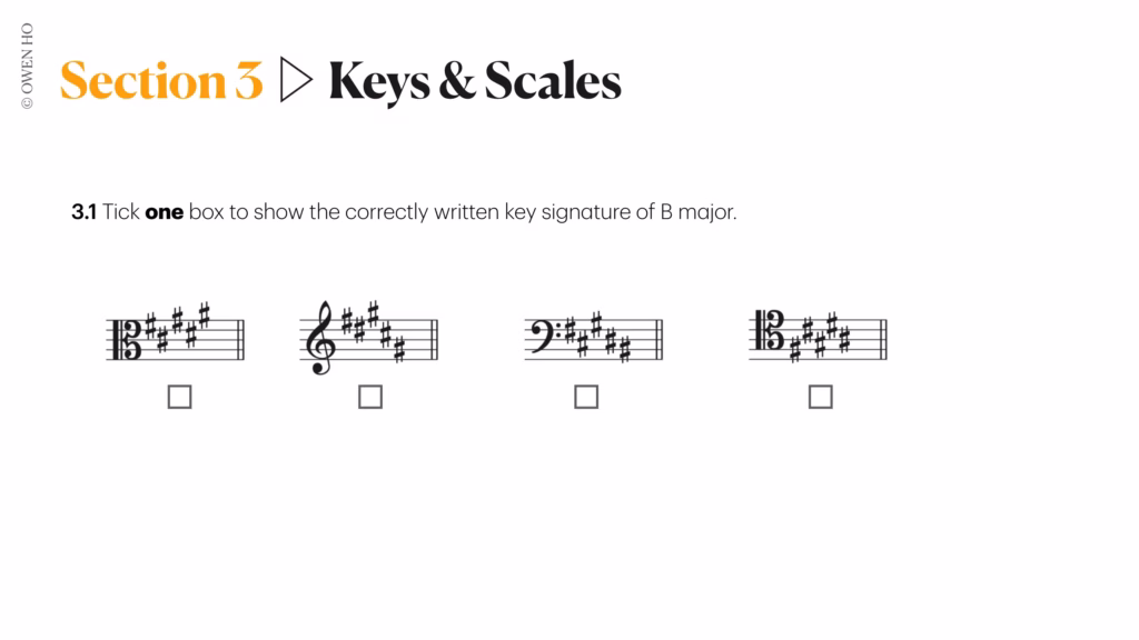 choosing the correct key signature