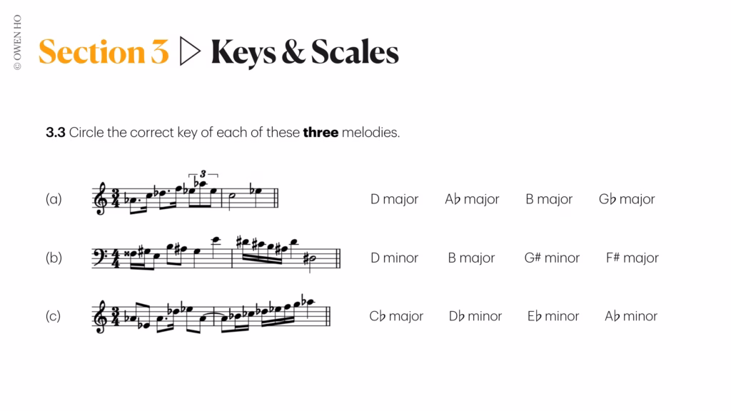 choosing the correct key