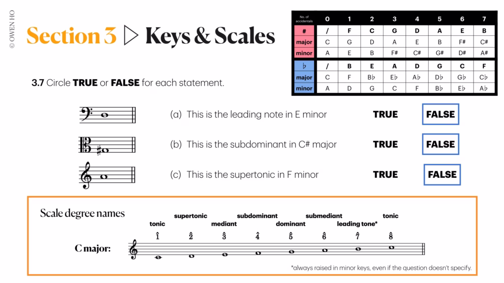 scale degree names