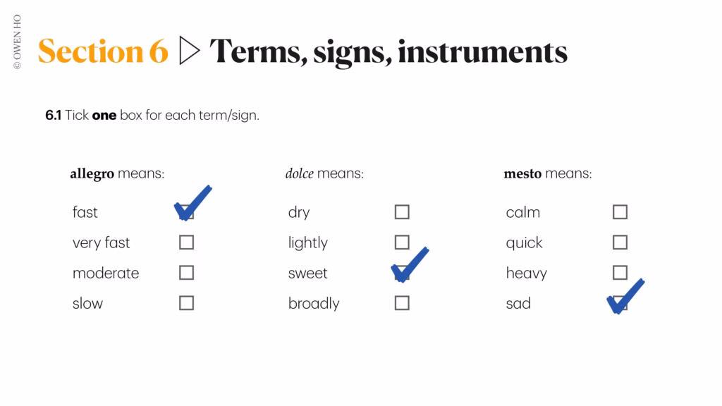 abrsm terms and signs questions