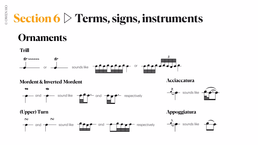 music ornaments explained