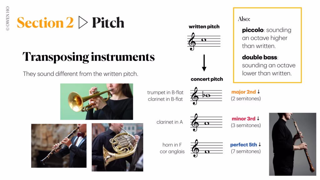 transposing instruments