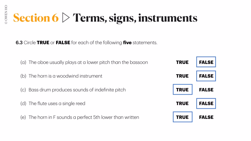 instruments questions explained