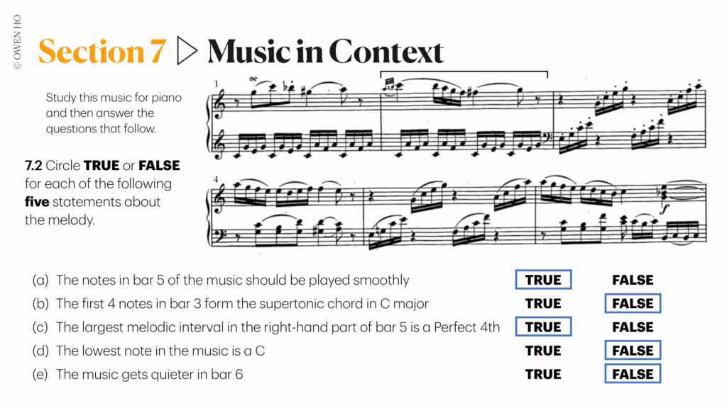 music in context - true or false