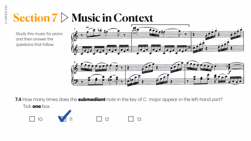 music in context - how many times does a note appear